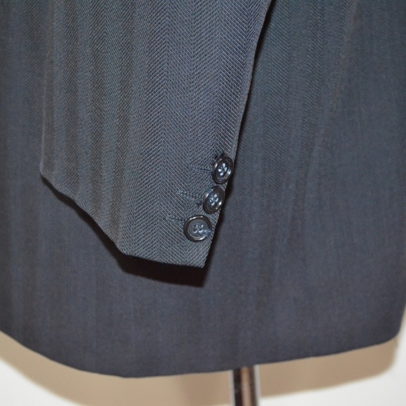 Hugo Boss 44L Sport Coat Blazer Suit Jacket Dark G - Picture 3 of 8